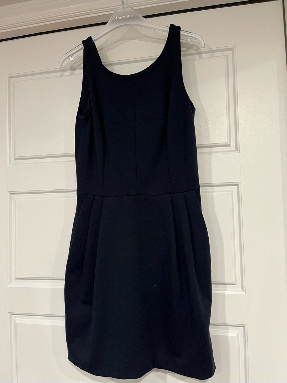 Club Monaco Classic Black/Navy Sleeveless Dress